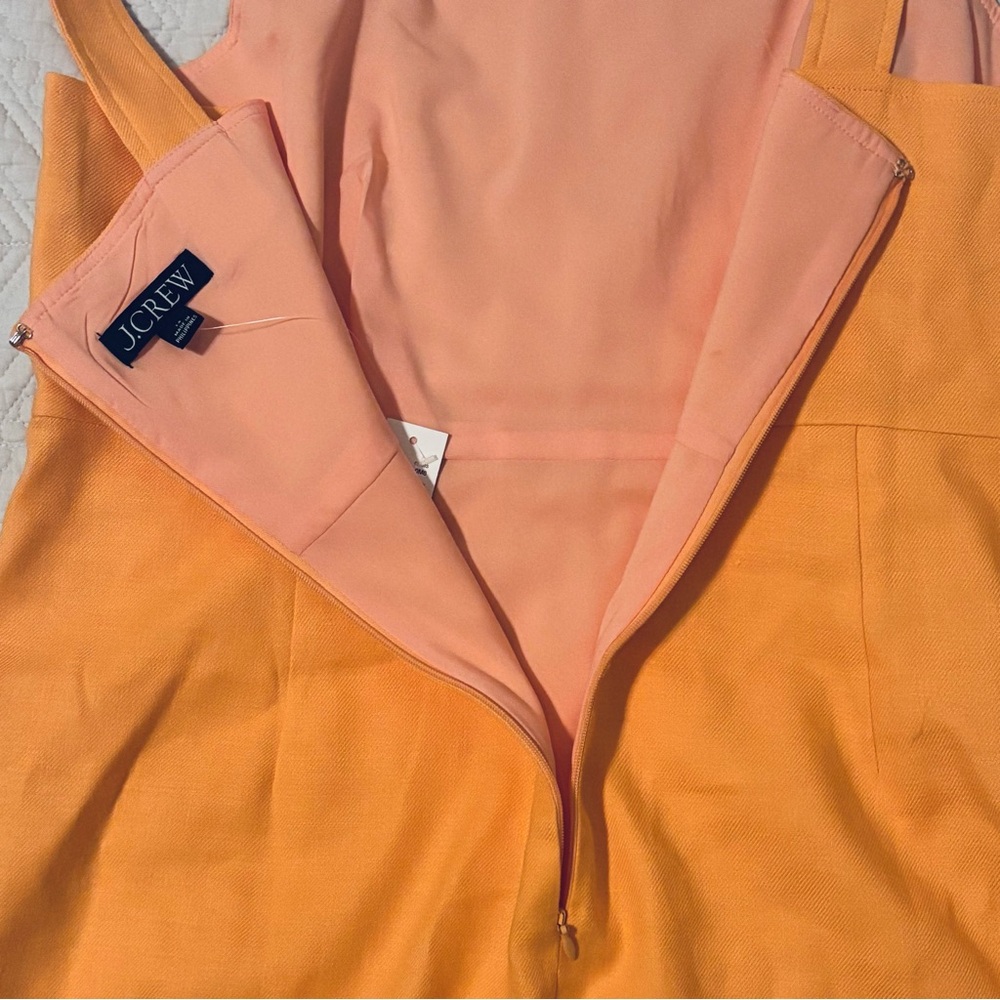*NWT!* J. Crew Squareneck A-line Dress in Stretch Linen Blend - Picture 8 of 10